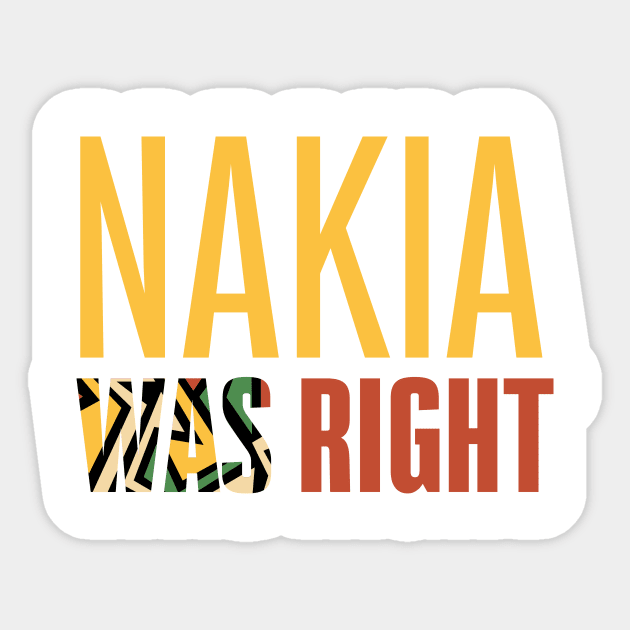 Nakia was right - short pattern Sticker by monarchvisual